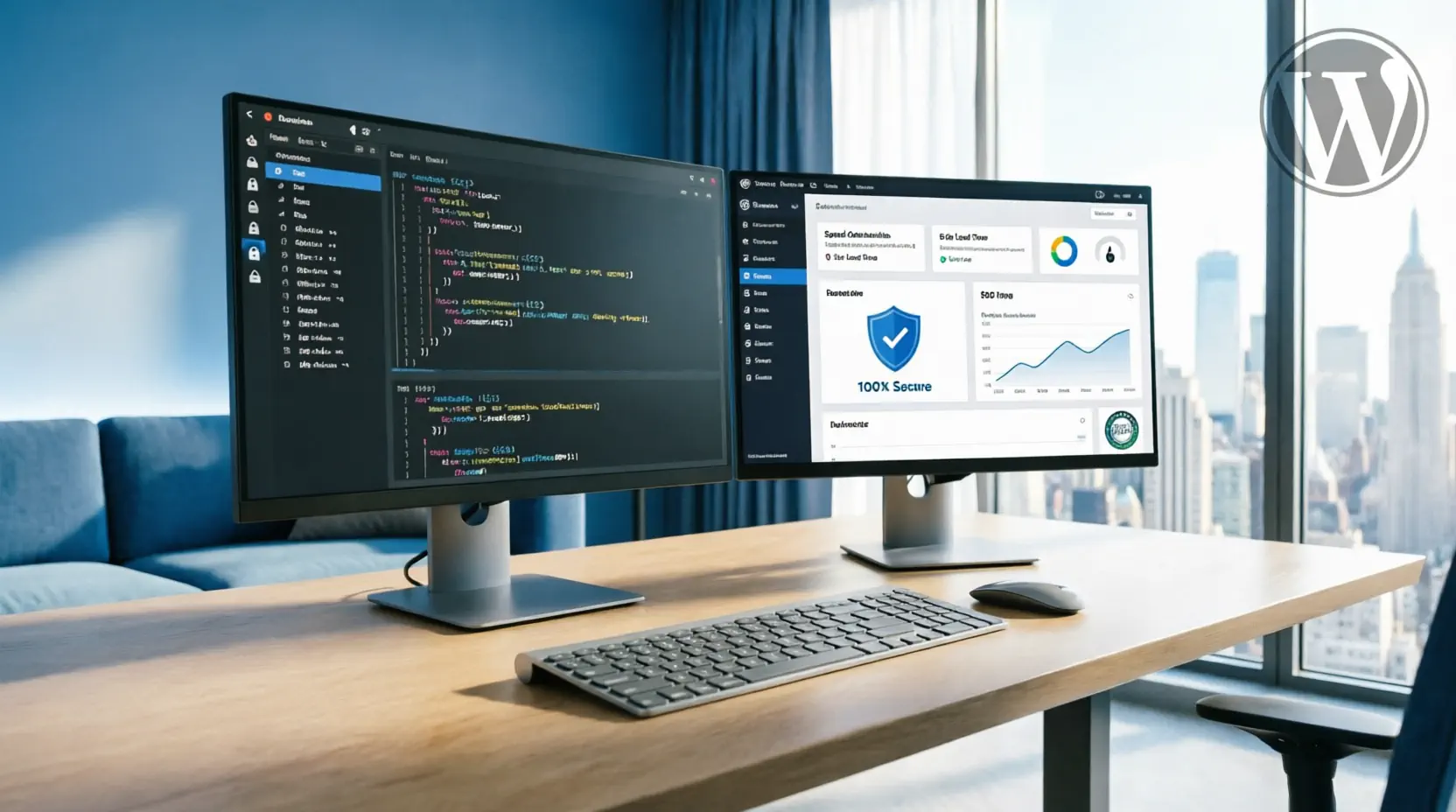 Custom WordPress theme architecture and design concept